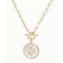 NINA 18KGP INITIAL COIN NECKLACE
