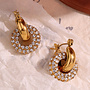 ANNETTE 18KGP DONUT HOOP HUGGIE EARRINGS