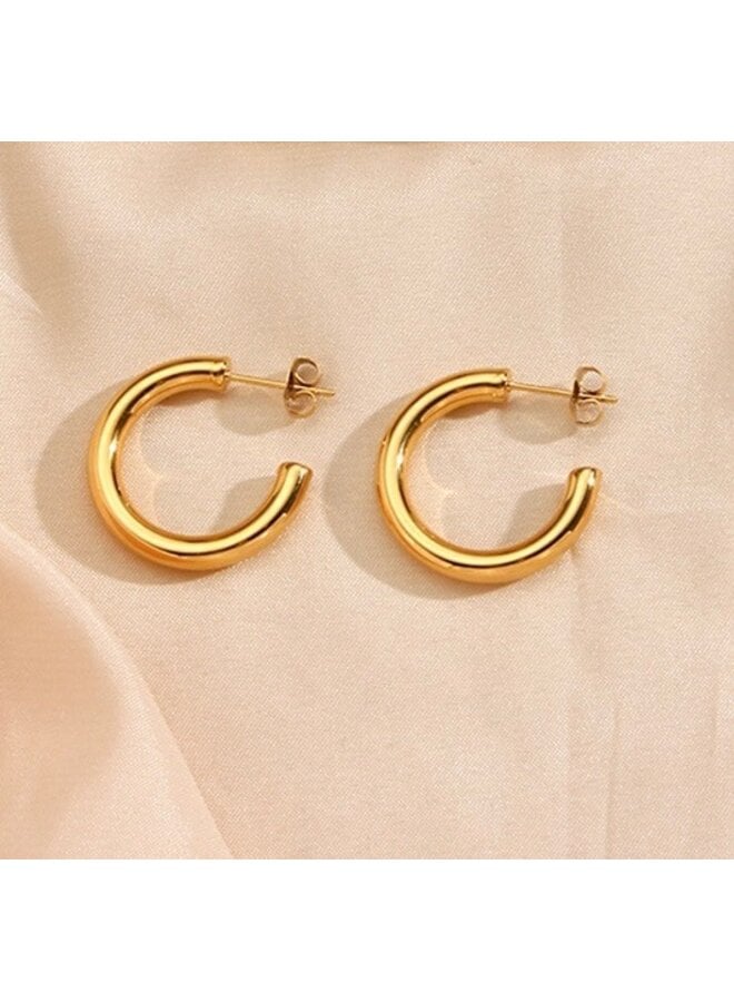 ANALISE 18KGP HOOP EARRINGS-SMALL
