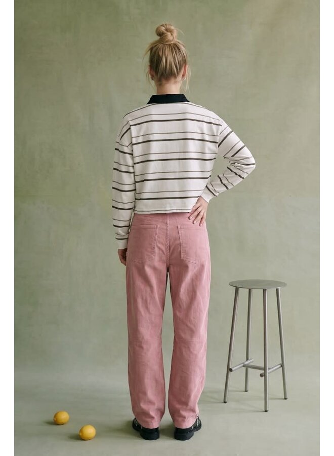 HARVARD CALLING CROPPED POLO TOP