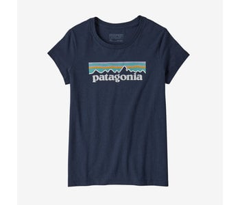 Patagonia - T-shirt FILLE p-6 logo organic new navy
