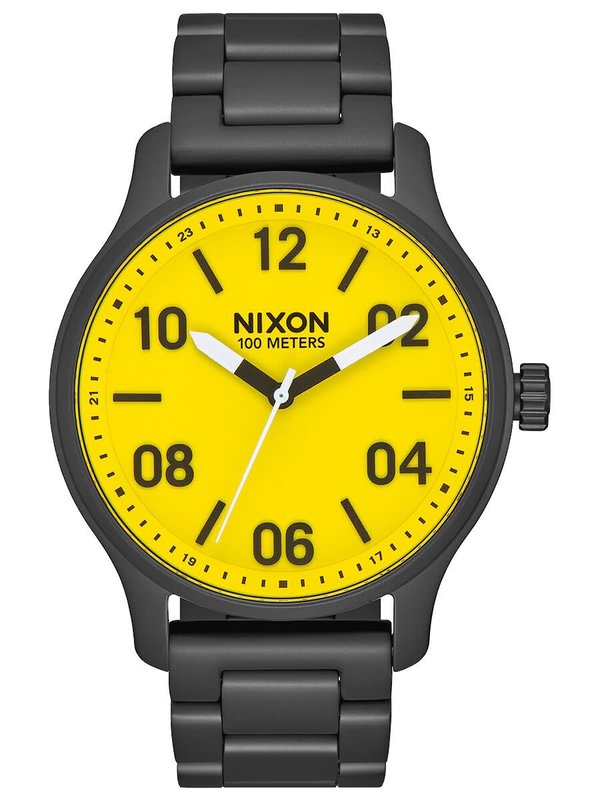 nixon Nixon - Montre homme patrol all black/yellow