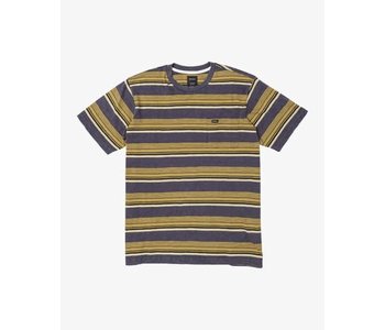 Rvca - T-shirt junior ventura stripe moody blue