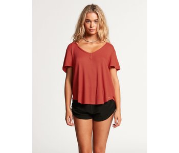 Volcom - T-shirt lived in lounge thermal rosewood
