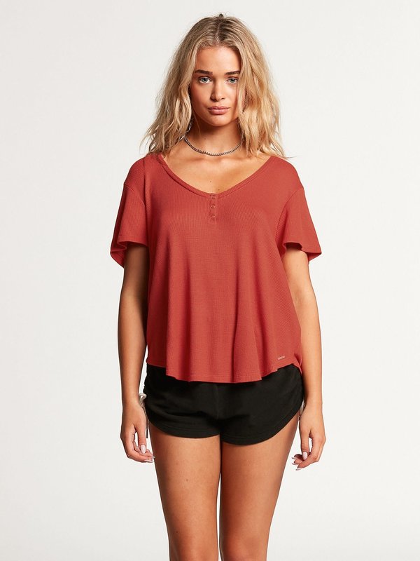 volcom Volcom - T-shirt lived in lounge thermal rosewood