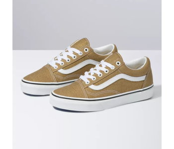 Vans - Soulier junior old skool bronze age lurex sparkle/true white