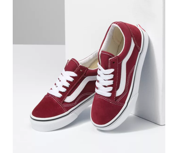 Vans - Soulier junior old skool pomegranate/true white