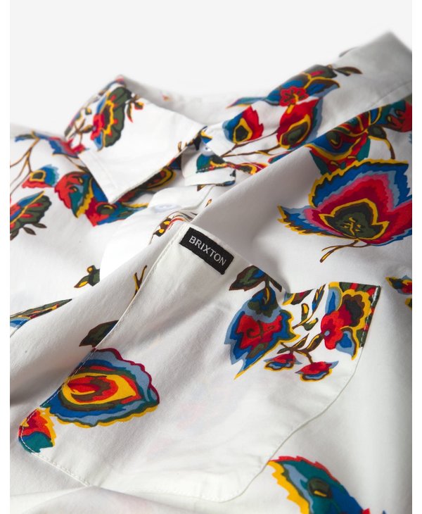 Brixton - Chemise homme charter print off white/red