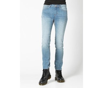 Du/er - Jean femme performance denim slim straight light stone