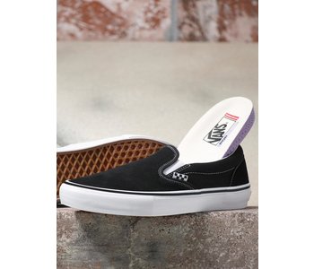 Vans - Soulier junior skate slip-on black/white