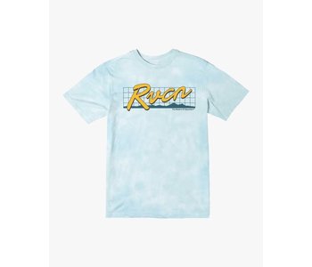 Rvca - T-shirt junior neon blue marble tie dye