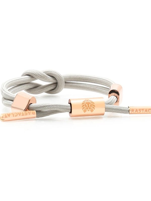 rastaclat Rastaclat - Bracelet femme knotted lotus 2 grey/peach gold