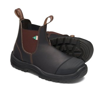 Blundstone - Botte homme work & safety rubber stout  brown #167