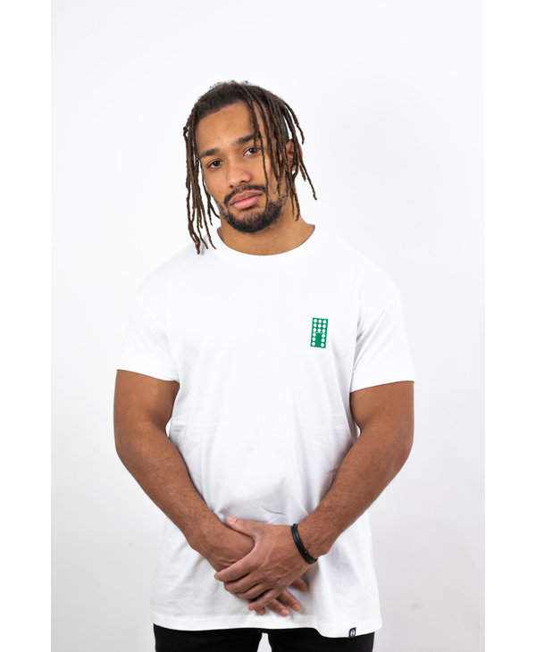 96 Collectif - T-shirt homme domino blanc