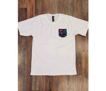 M2 - T-shirt homme mask off  pocket white multi