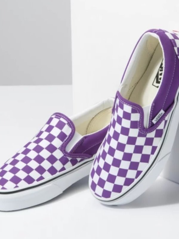 vans Vans - Soulier femme classic slip-on color theory checkerboard tillandsia purple
