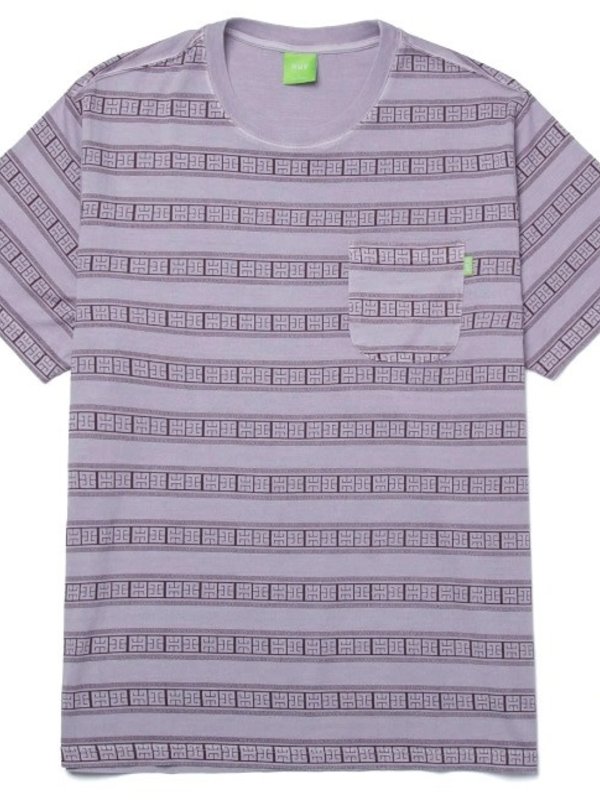 huf Huf - T-shirt homme cooper stripe knit dust purple