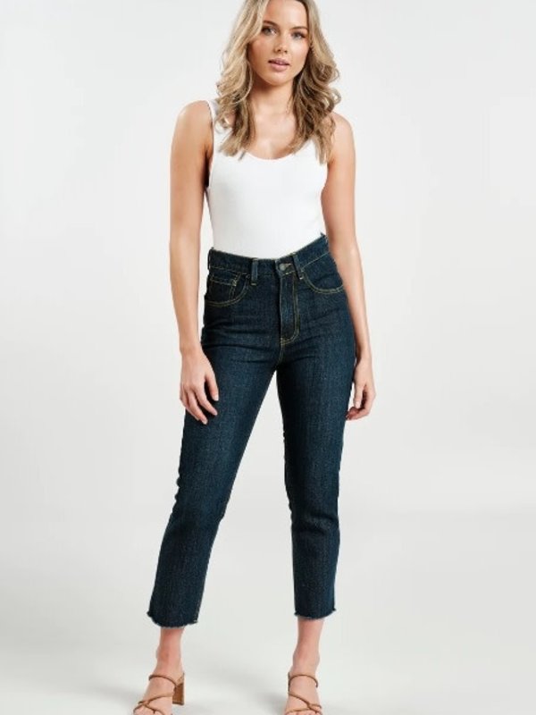 Res Denim - Jean femme revenge straight blue in green