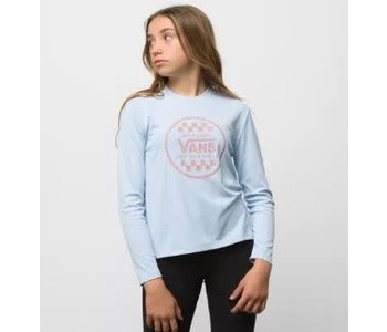 Vans -Chandail long junior fille circle logo sun  shirt cashmere blue