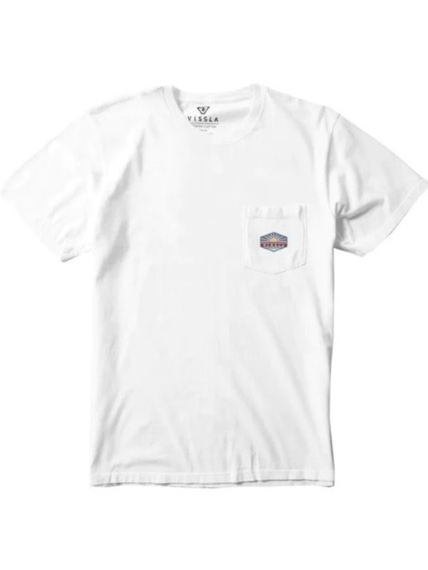 Vissla Vissla - T-shirt homme edge premium pocket white