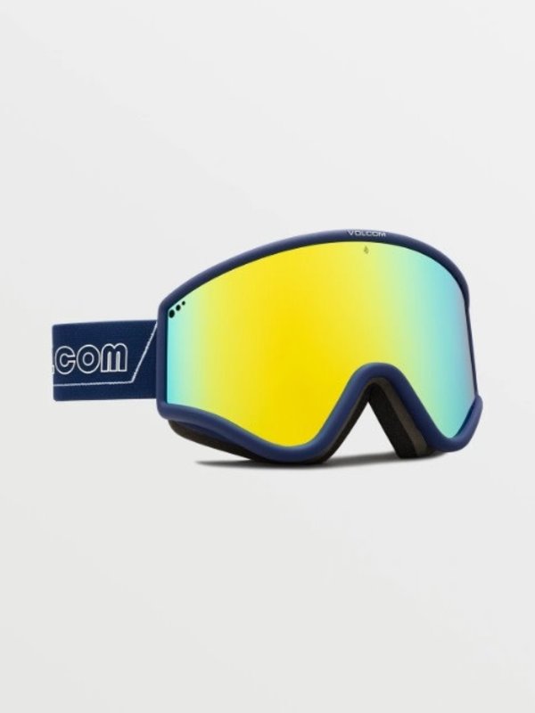 volcom Lunette snowboard Yae dark blue white/gold chrome (+bonus low-light lens)
