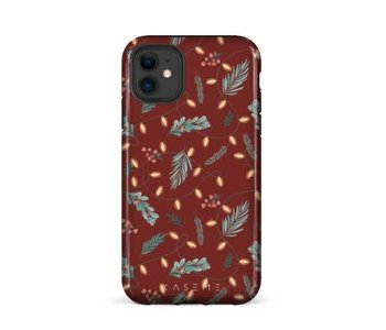 Etui cellulaire IPhone cozy winter night red by Alexandra Larouche