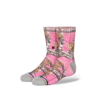 Bas junior real tree x stance edge crew pink