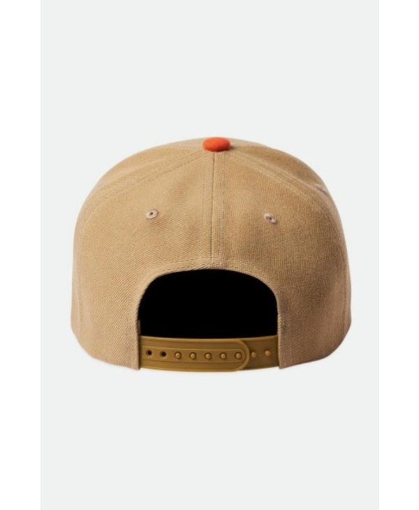 Casquette homme crest snapback sand/burnt red
