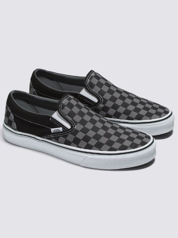 vans Soulier junior classic slip-in black/pewter cherck