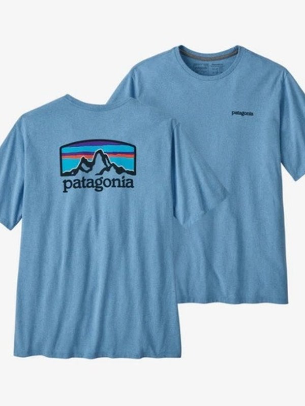 Patagonia T-shirt homme fitz roy horizons responsibili-tee lago blue