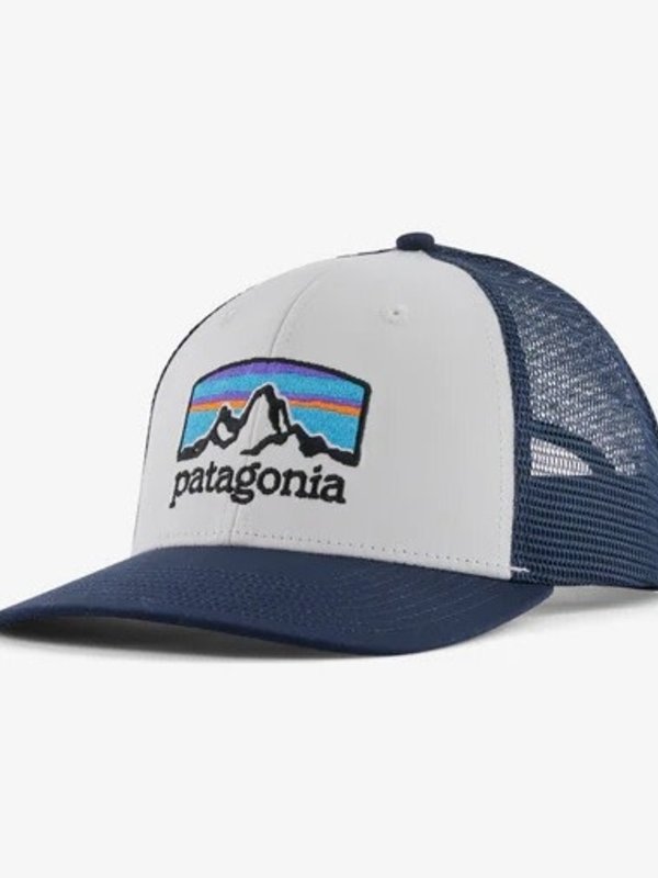 Patagonia Casquette homme fitz roy horizons trucker white w/new navy