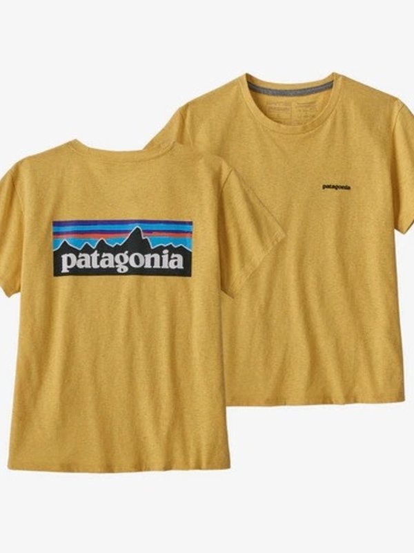 Patagonia T-shirt femme p-6 logo responsibili-tee surfboard yellow