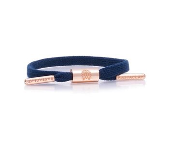Bracelet femme single lace Janet navy/peach gold