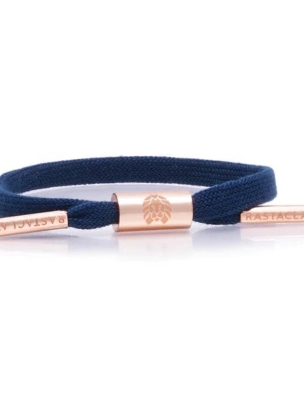 rastaclat Bracelet femme single lace Janet navy/peach gold