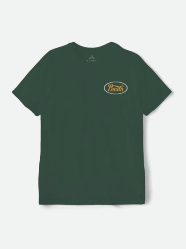 Brixton T-shirt homme parson pine needle/bright gold/beige