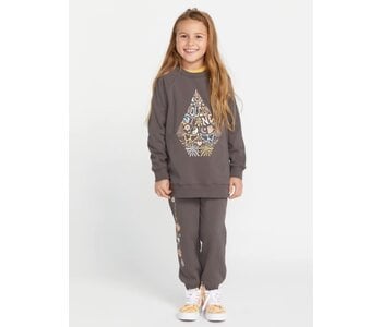 Ouaté fille truly stokin boyfriend crewneck slate grey