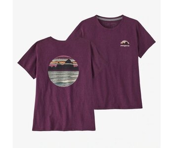 T-shirt femme skyline stencil responsibili-tee night plum