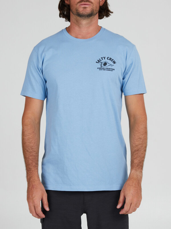 T-shirt homme fishing charters premium marine blue
