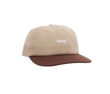 Casquette homme obey shade 6 panel snapback pigment khaki multi