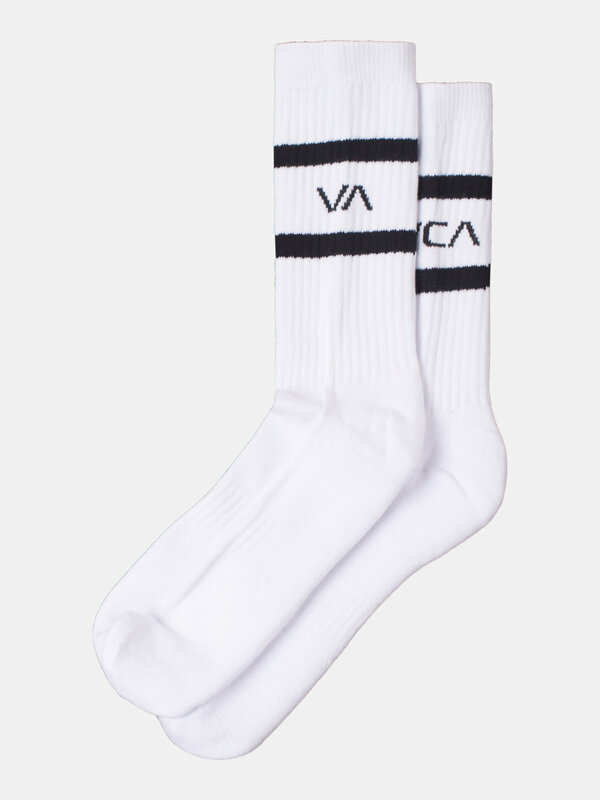 rvca Bas homme striped crew 2 pack white