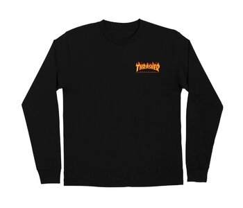 Chandail long homme santa cruz x thrasher flame dot black