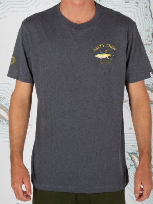 salty crew T-shirt  ahi mount classic grey heather