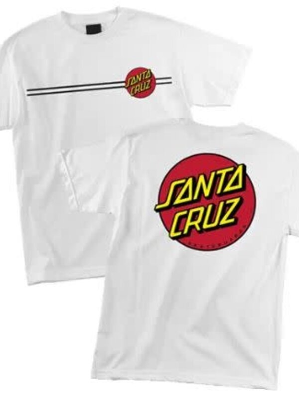 Santa Cruz T-shirt homme classic dot white