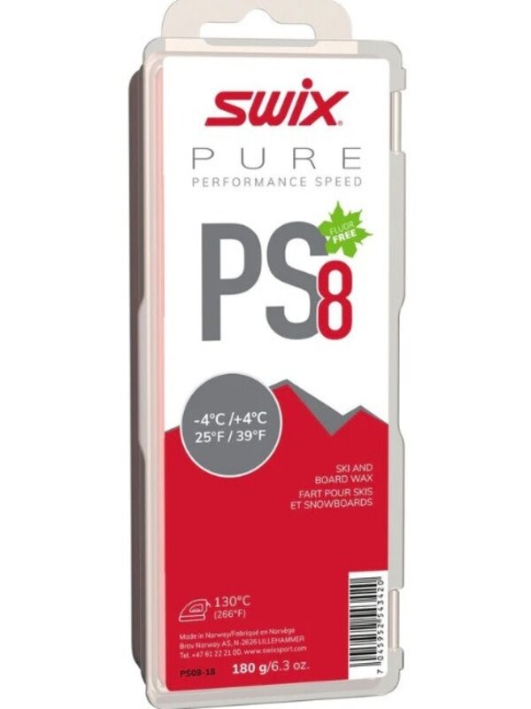 swix Cire PS8 red glide wax -4°c/+4°c