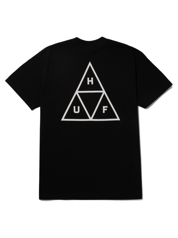 huf T-shirt homme triple triangle huf set black