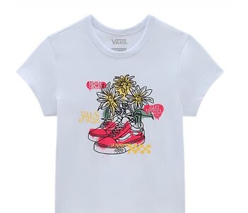 T-shirt junior fille daisy shoes mini white
