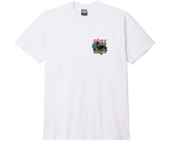 T-shirt homme obey seeds grow white