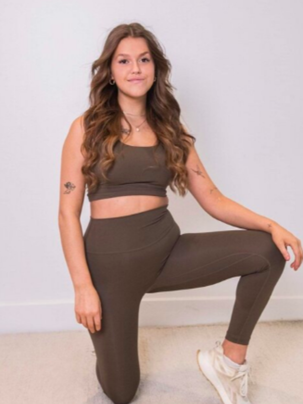 MP Collection Legging femme cacao