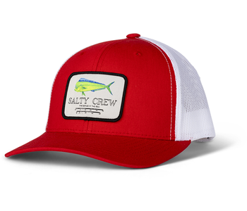 Casquette homme mahi mount retro trucker red white