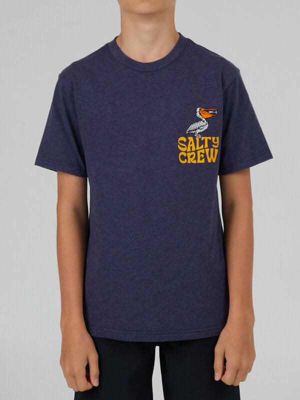 salty crew T-shirt junior seaside retro navy heather